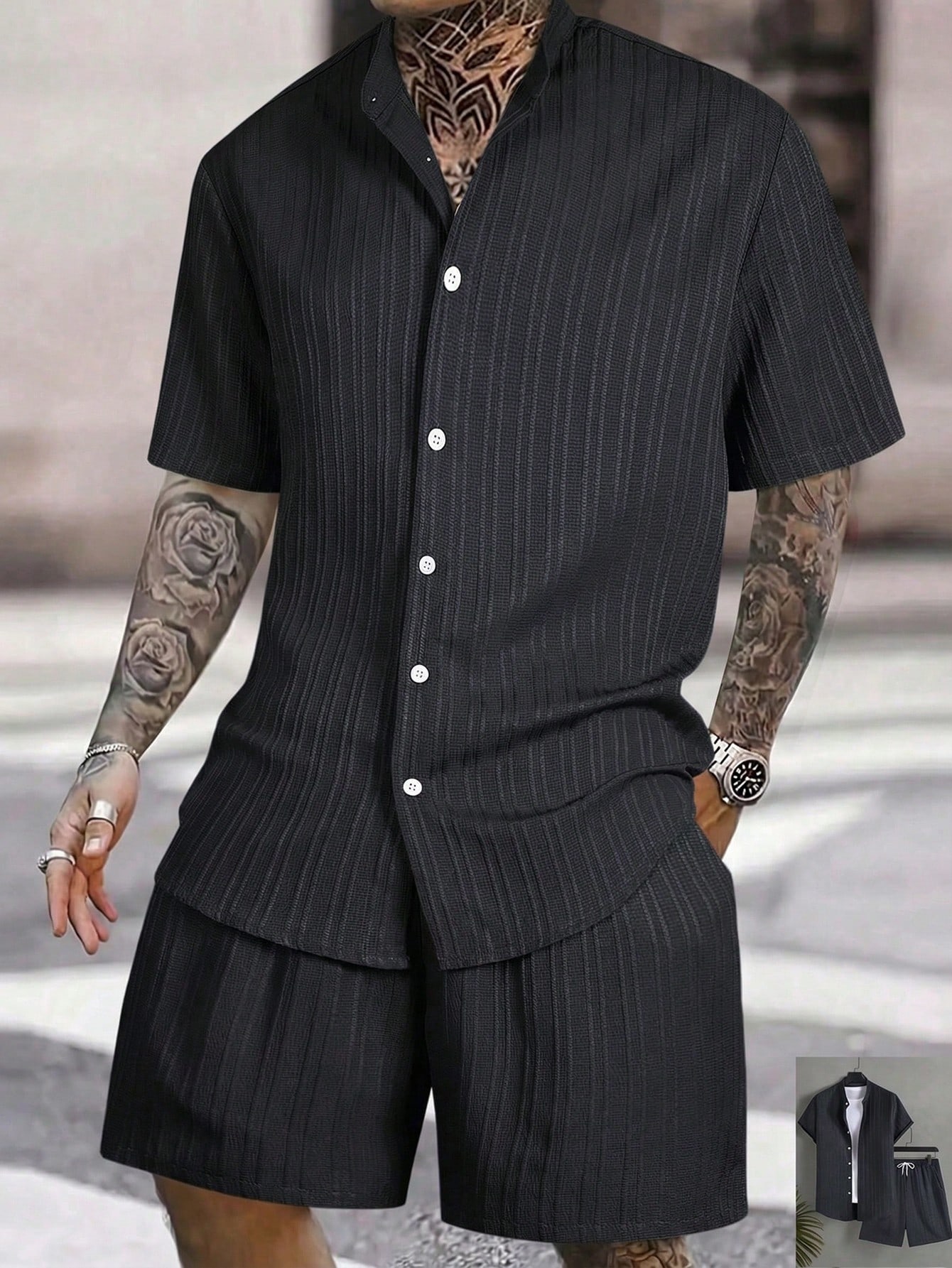 VIVINTIMO Ensemble chemise à manches courtes et short – Image 2