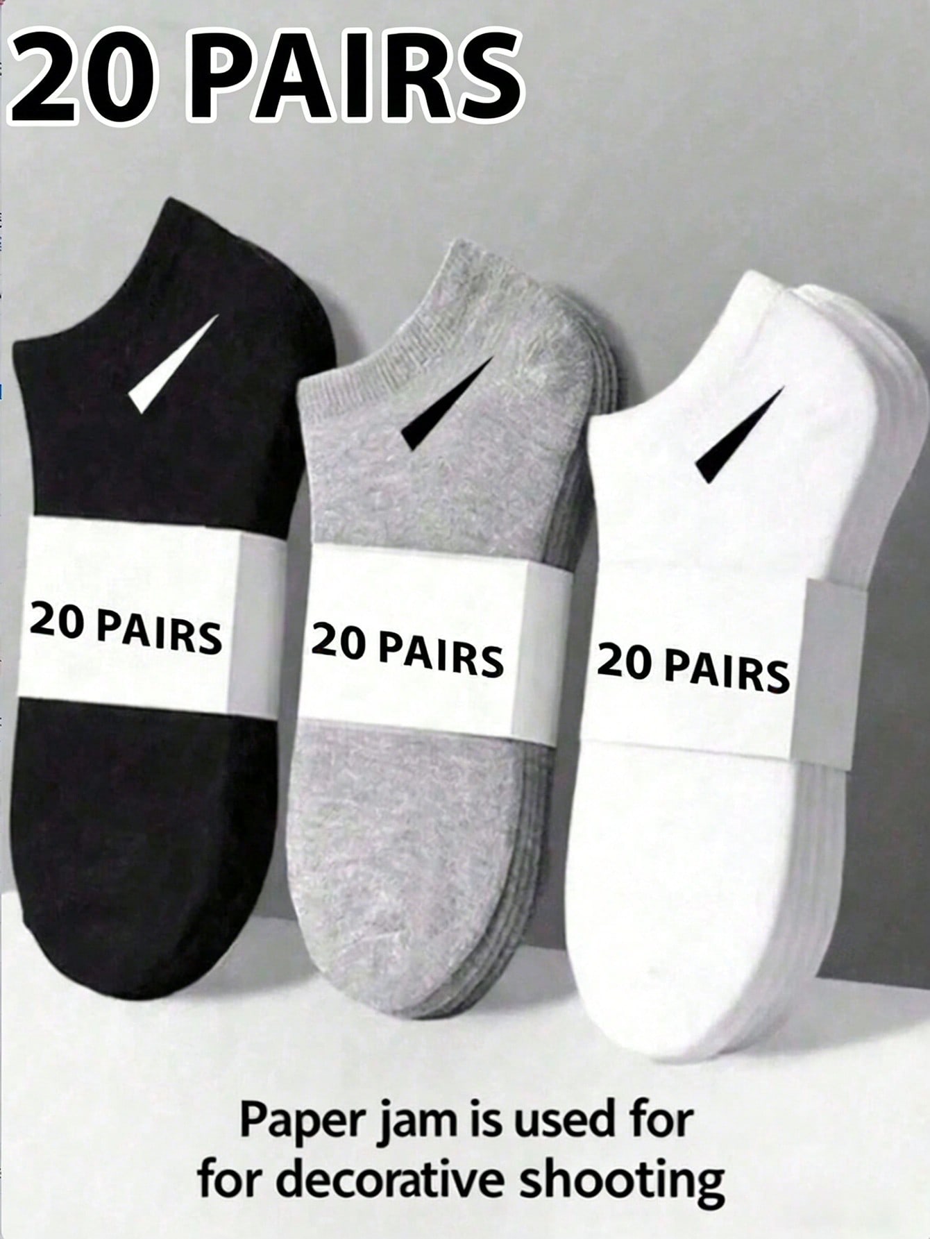 Lot 20 paires chaussettes sport unisexe – Image 2