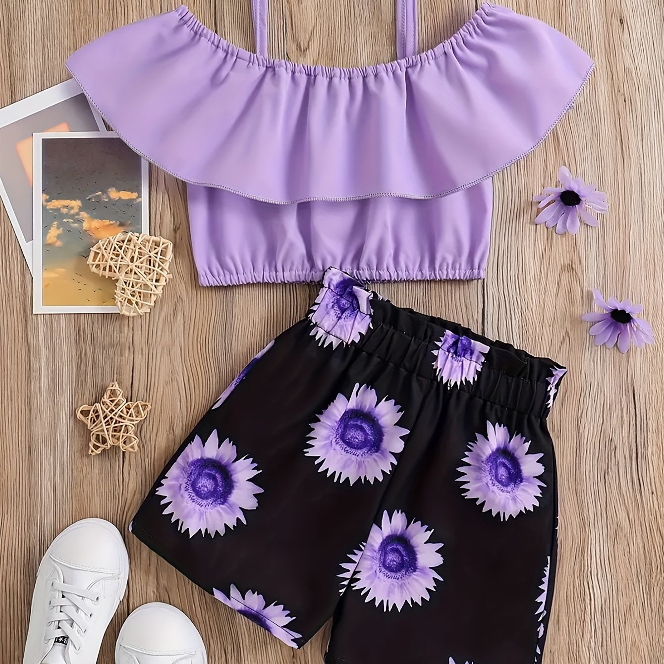 Ensemble 2 pièces pour filles printemps/été – Image 2